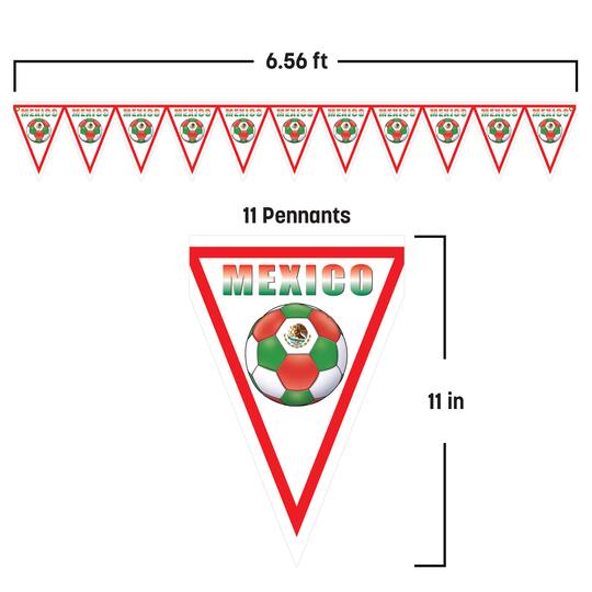 11" x 6.5ft. Mexico Soccer Pennant Banner
